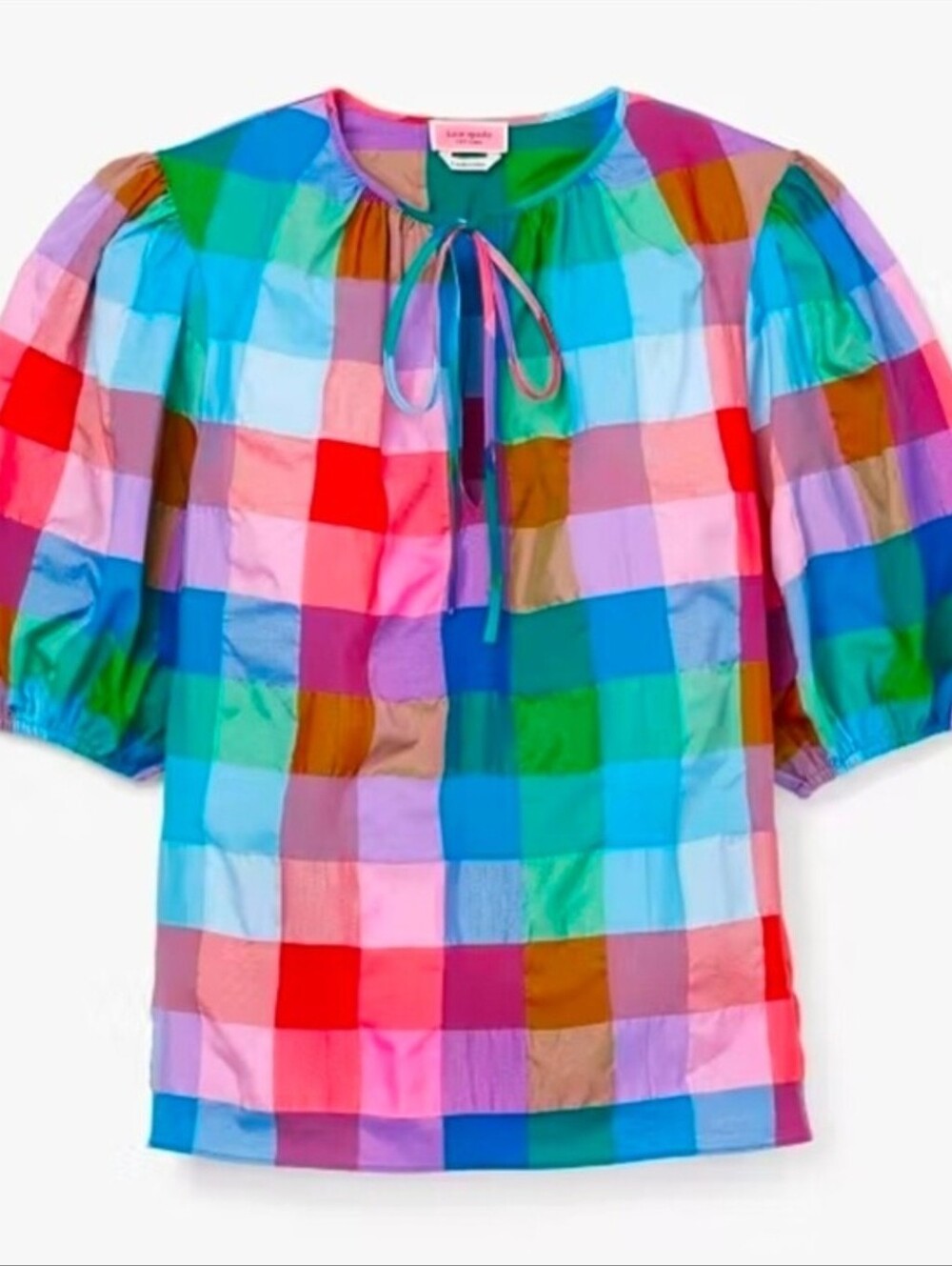 Kate Spade Madras Blouse. Size S